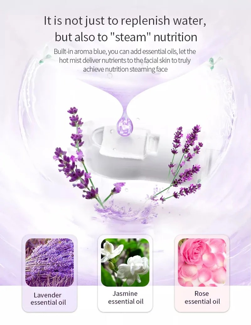 Ozone Facial Steamer Warm Mist Humidifier for Face Deep Cleaning Vaporizer Sprayer