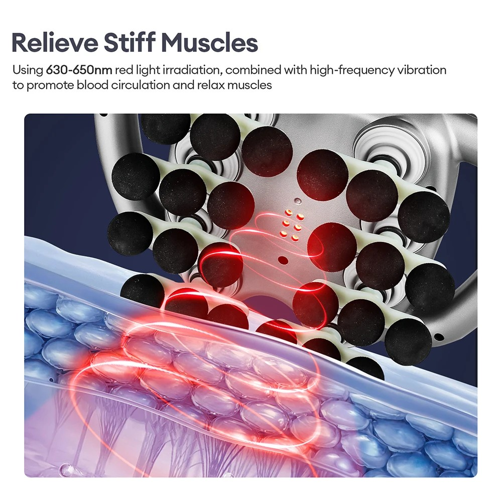 42-Heads Fascia Gun High-Frequency Vibration Body Massage
