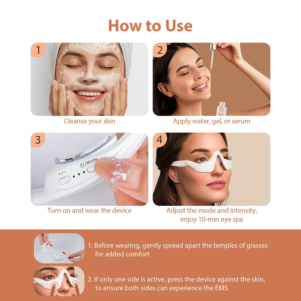 Eye Massager 3D Eyes Relax Massager Fatigue Relief Lighten Dark Circles Smooth