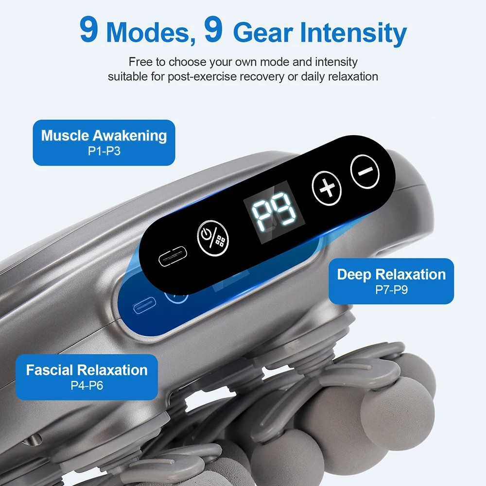 42-Heads Fascia Gun High-Frequency Vibration Body Massage