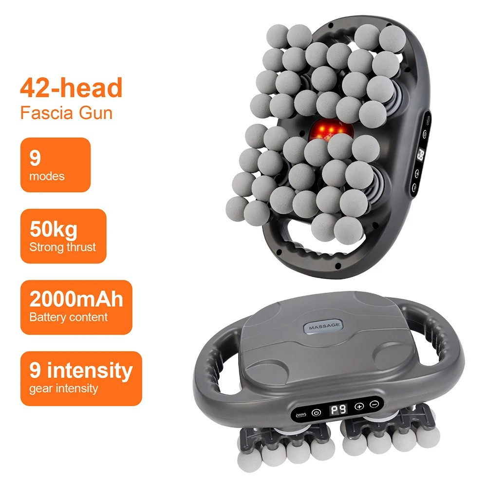42-Heads Fascia Gun High-Frequency Vibration Body Massage