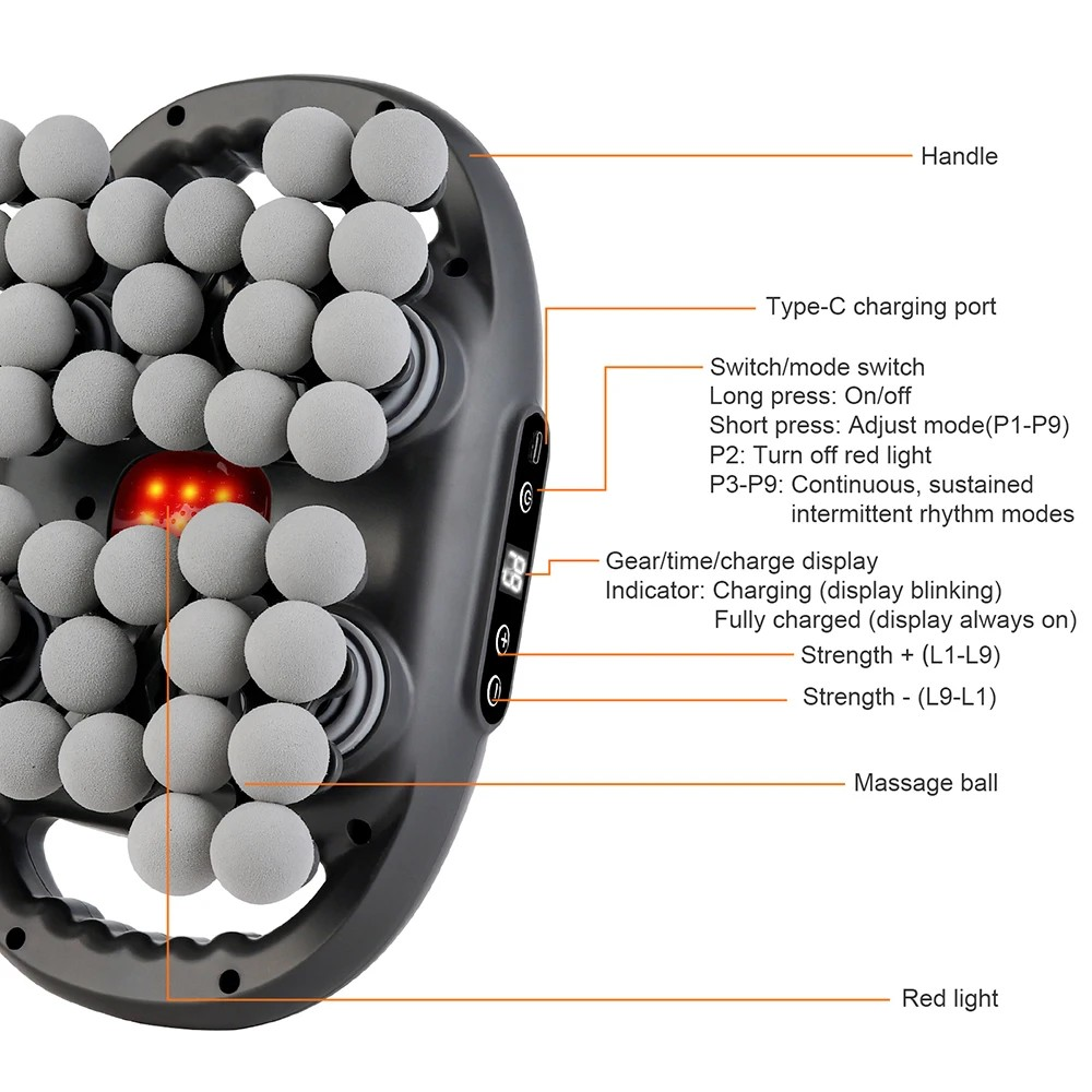 42-Heads Fascia Gun High-Frequency Vibration Body Massage