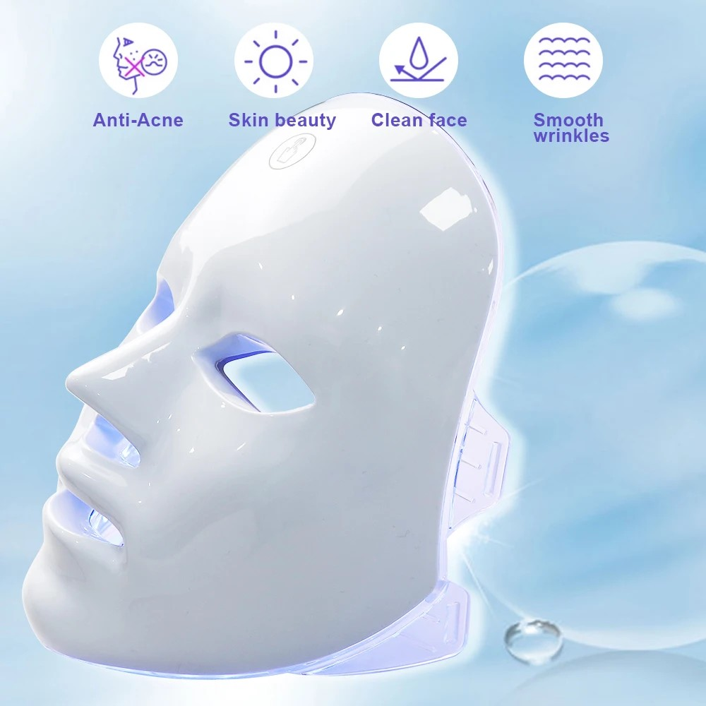 Facial LED Mask Photon Therapy Beauty Mask Rejuvenation Face Whitening Lifting Beauty Device Skin Care Rechargeable