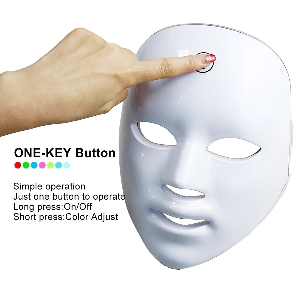 Facial LED Mask Photon Therapy Beauty Mask Rejuvenation Face Whitening Lifting Beauty Device Skin Care Rechargeable