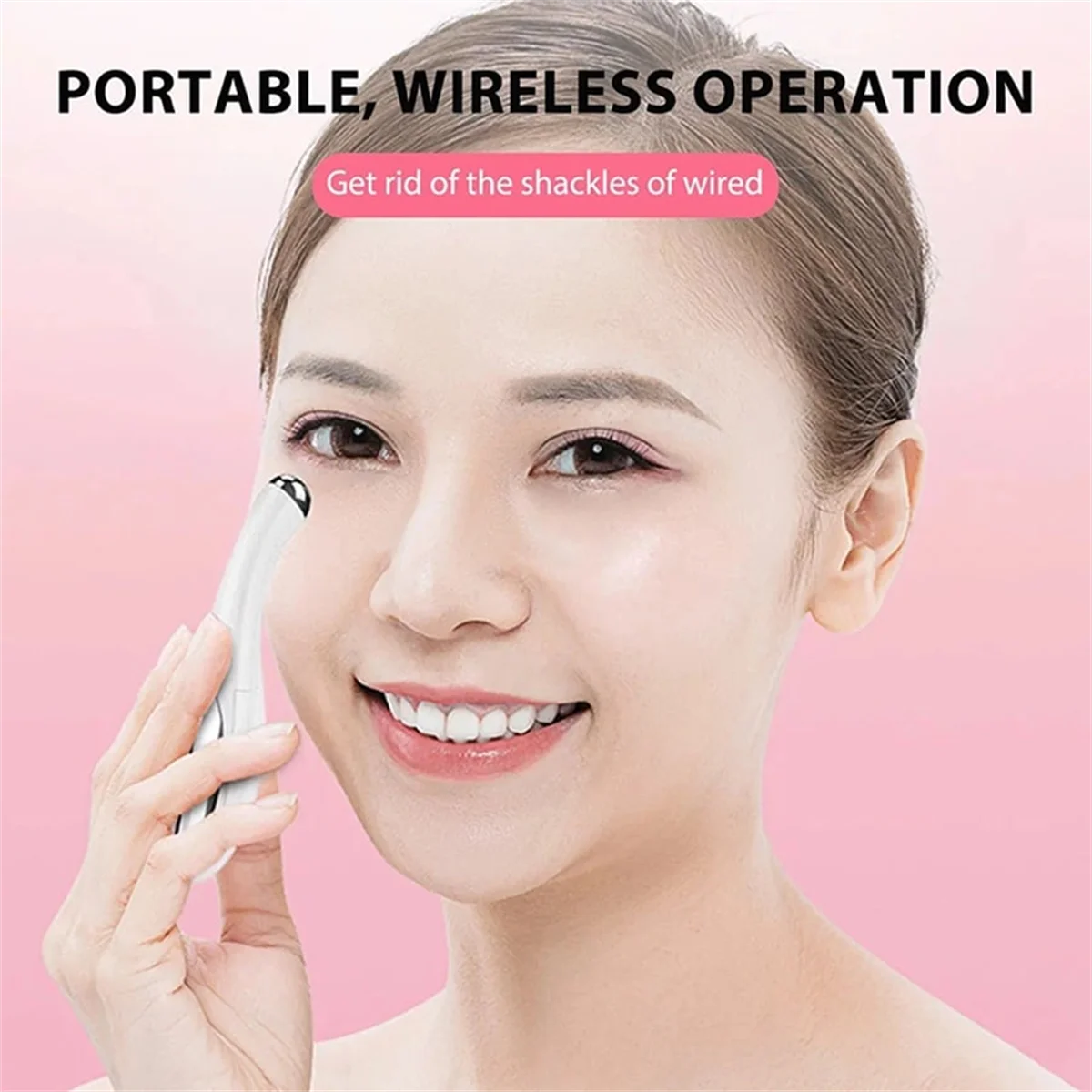 Electric eye massager for vibration, wrinkle removal, anti-aging, eye massage, removal of dark circles, beauty, eye care
