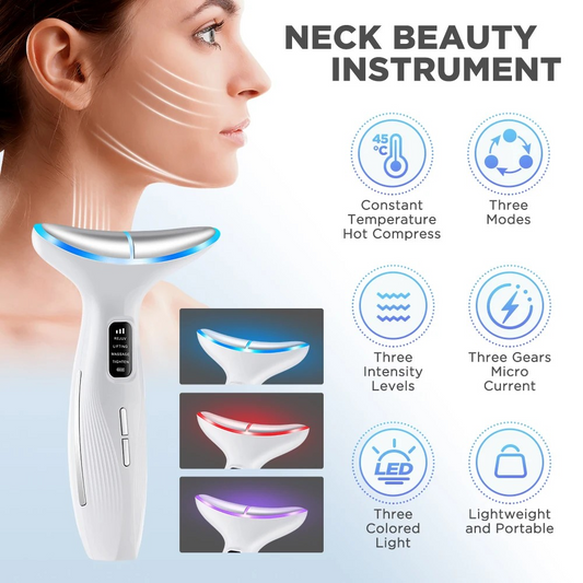 3 Modes Skin Lifting Firming Facial Massager Skin Care Tool LED Double Chin Remover Machine