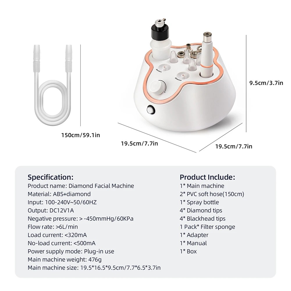 3 in 1 Diamond Microdermabrasion Machine