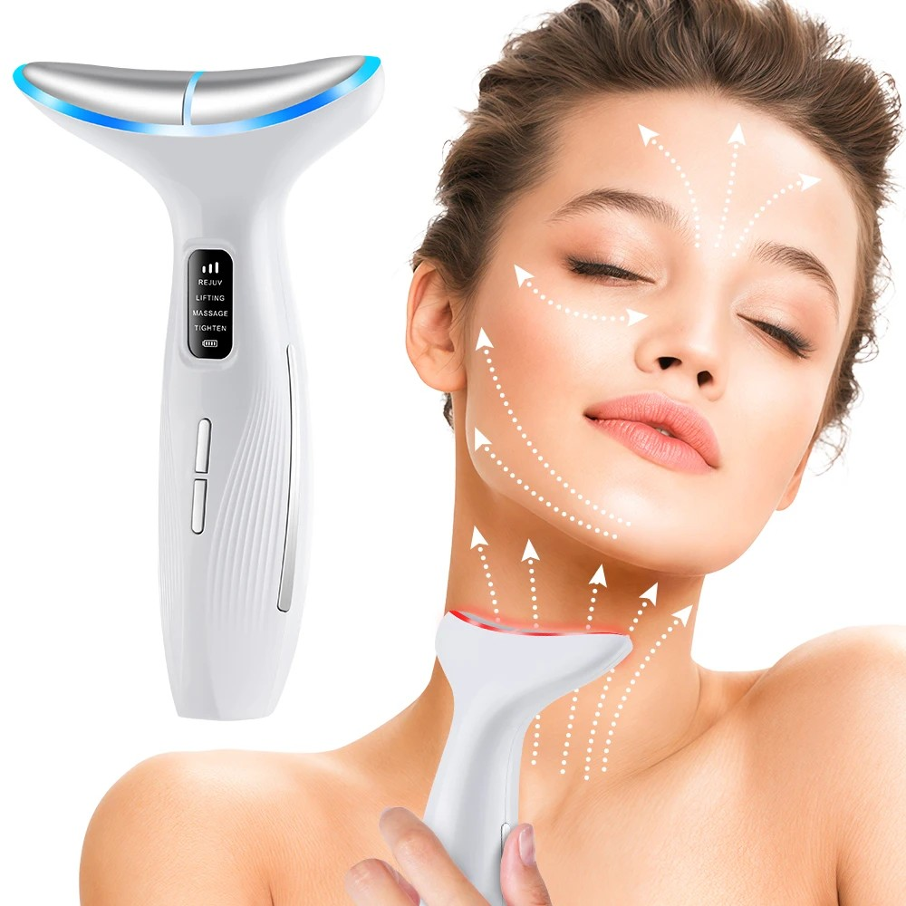 3 Modes Skin Lifting Firming Facial Massager Skin Care Tool LED Double Chin Remover Machine