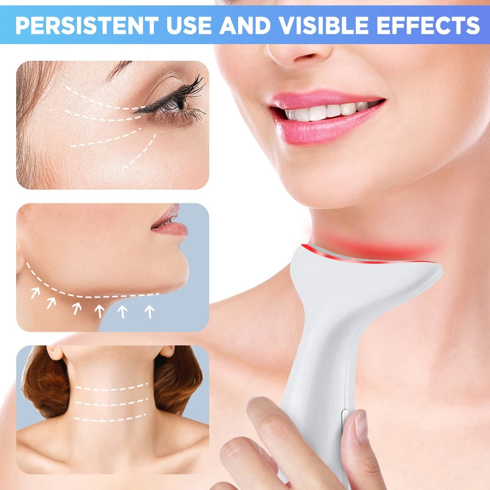 3 Modes Skin Lifting Firming Facial Massager Skin Care Tool LED Double Chin Remover Machine