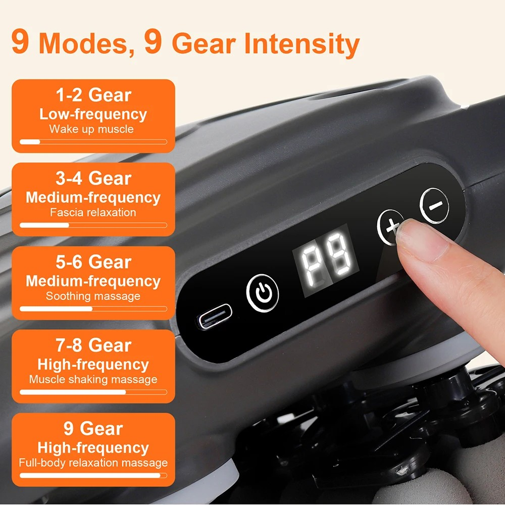 42-Heads Fascia Gun High-Frequency Vibration Body Massage
