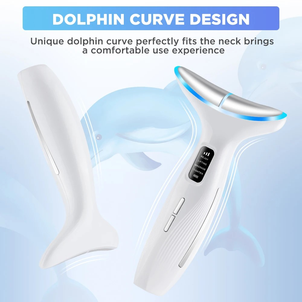 3 Modes Skin Lifting Firming Facial Massager Skin Care Tool LED Double Chin Remover Machine
