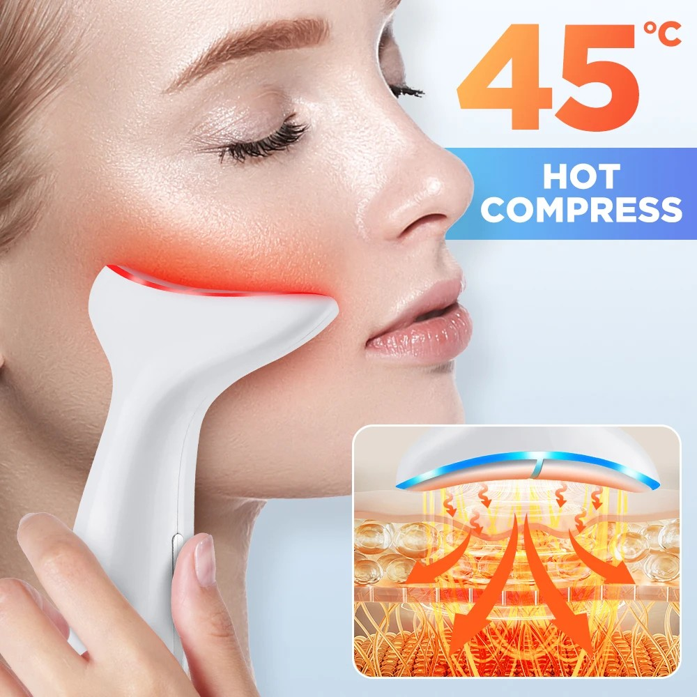 3 Modes Skin Lifting Firming Facial Massager Skin Care Tool LED Double Chin Remover Machine